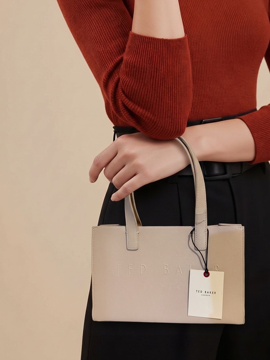 Ted Baker Handbags - Ted Baker Neutral Beige Mini Top-Handle Bag